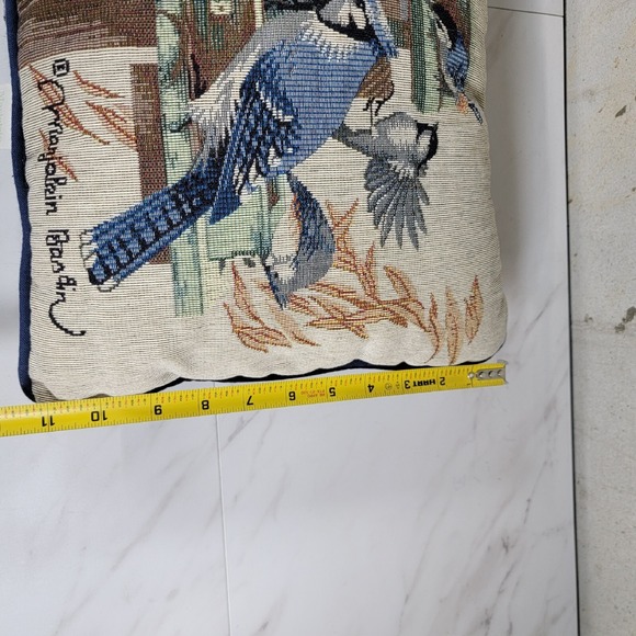 Marjolein Bastin Bird Throw Pillow Cardinal Blue Jay Feeder - Picture 14 of 15